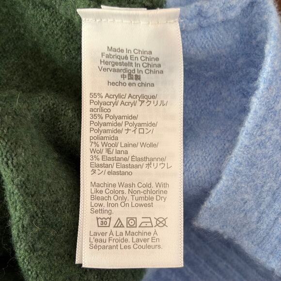 J.Crew Striped Colorblock Sweater Medium Extra Soft Crew Multi-color Fall Cozy - Picture 6 of 6